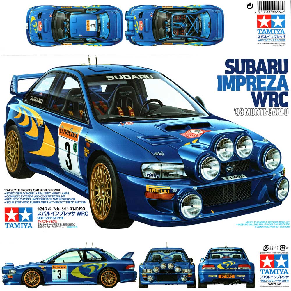 Tamiya 1/24 Subaru Impreza WRC 1998 – Maquette Monte-Carlo (occasion)