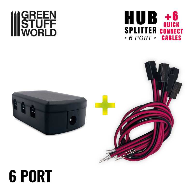 GSW Led Splitter Hub A 6 Porte + 6 Cavi Di Collegamento Rapido – AMT ...
